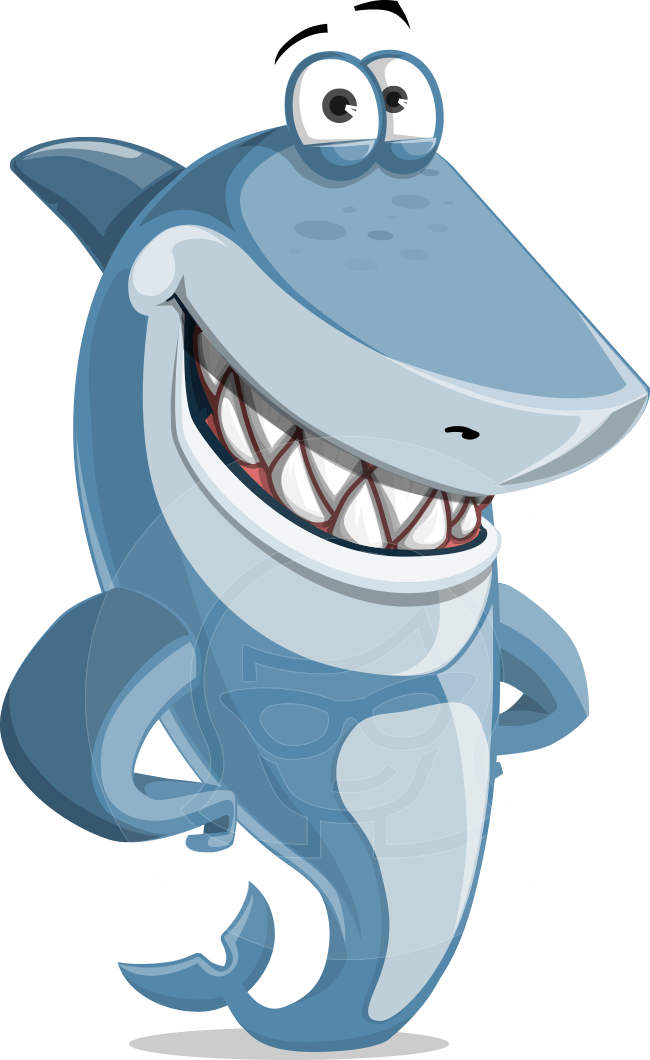 Smiling Shark Cartoon Illustration Vector Character Suitable 650x1060 Smiling Shark Cartoon Illustration Vector Character Suitable