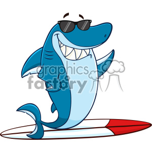 Clipart Smiling Blue Shark Cartoon With Sunglasses Surfing 300x300 Clipart Smiling Blue Shark Cartoon With Sunglasses Surfing