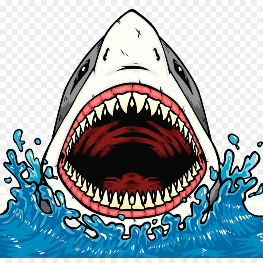 Shark Jaw Vector at Vectorified.com | Collection of Shark Jaw Vector ...