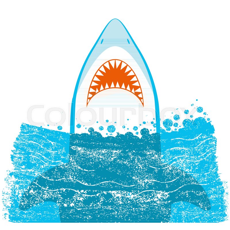 Shark Jaws Vector Blue Sea Waves Stock Vector Colourbox 800x800 Shark Jaws Vector Blue Sea Waves Stock Vector Colourbox