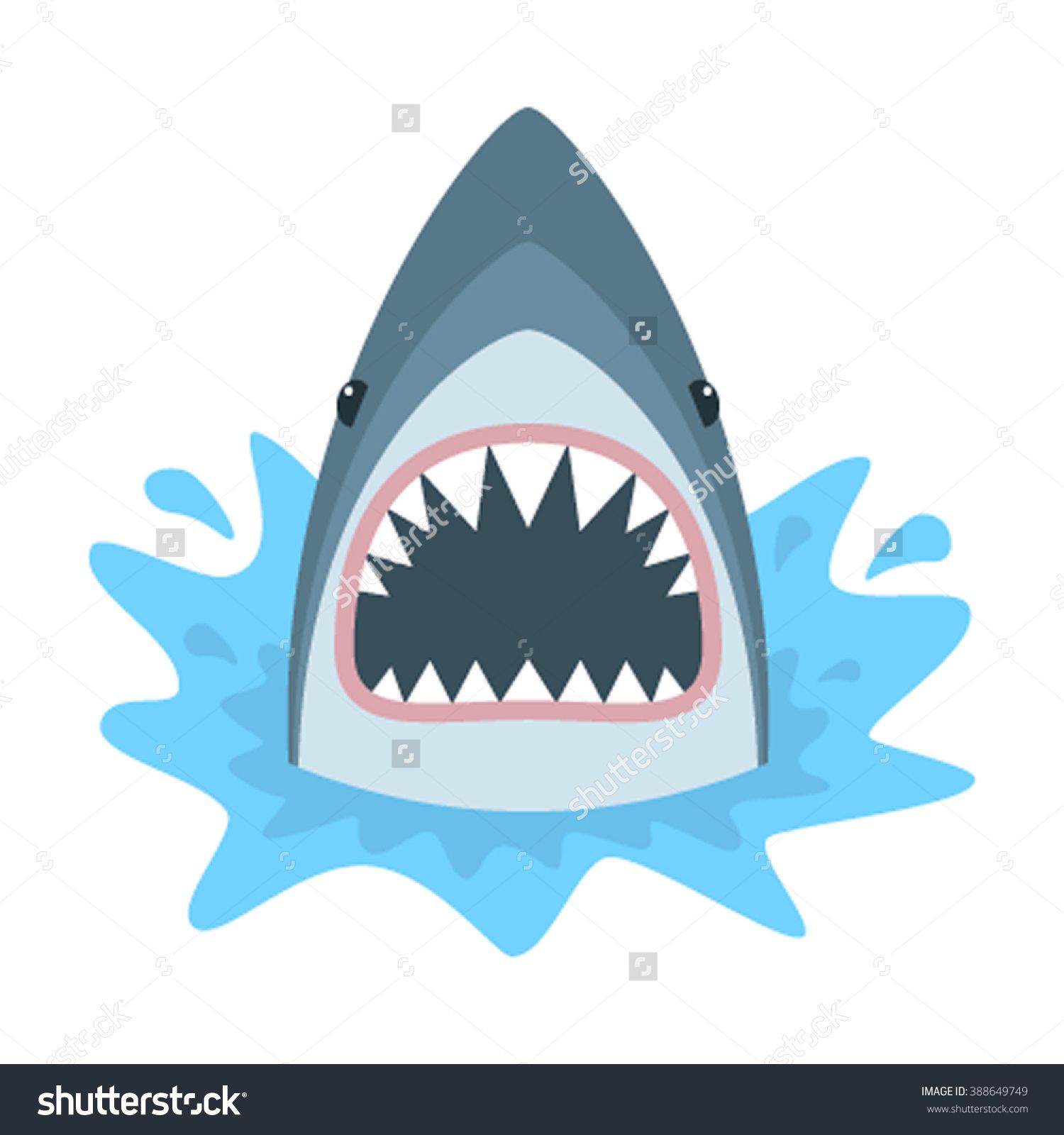 Shark With Open Mouth Shark Isolation On A White Background Flat 1500x1600 Shark With Open Mouth Shark Isolation On A White Background Flat
