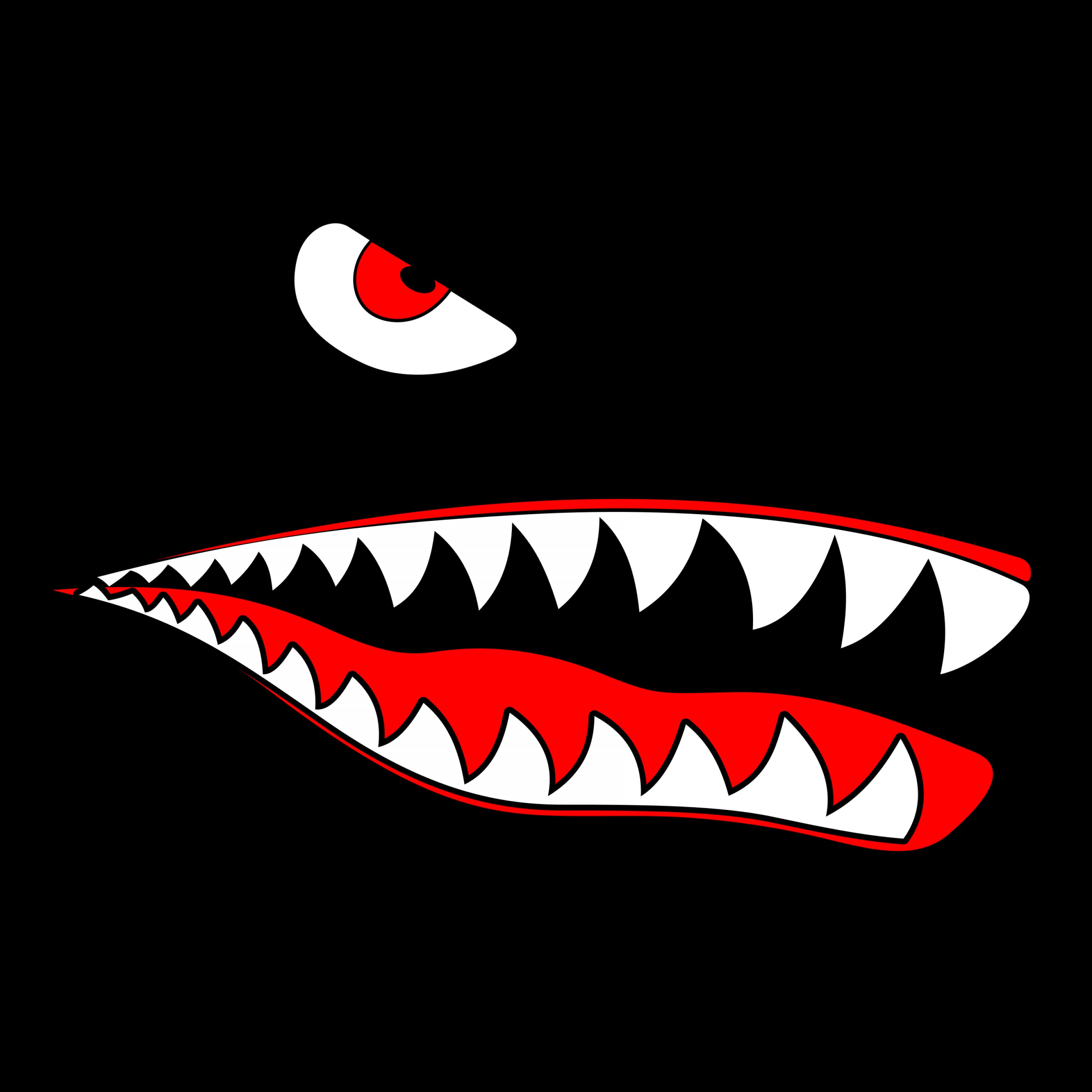 Акула на черном фоне