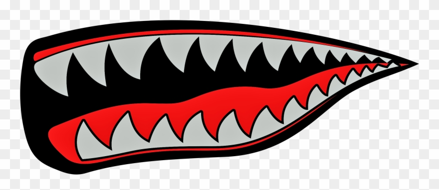 880x382 Shark Mouth Free Vector Clipart