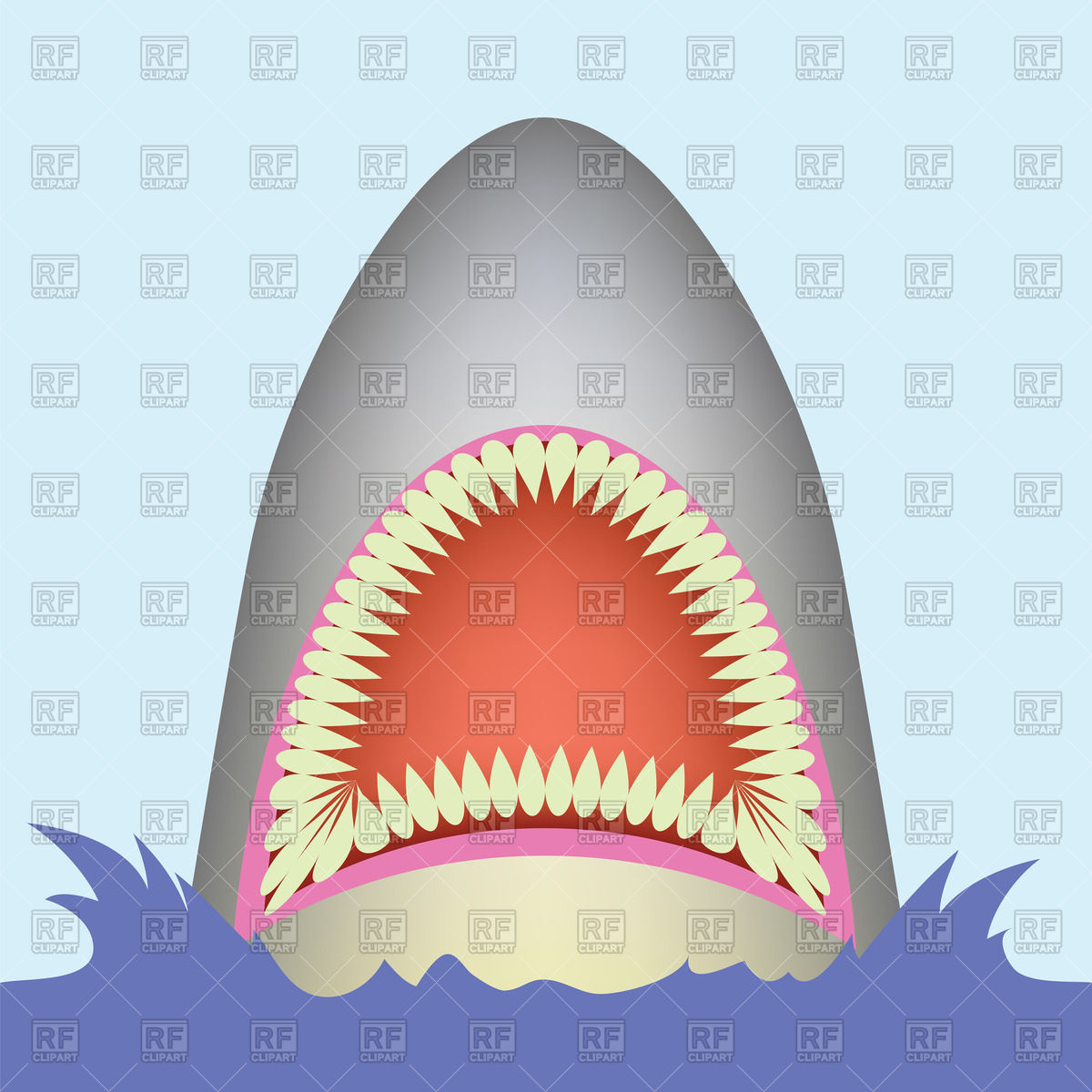 1200x1200 Shark Open Mouth Vector Image Of Plants And Animals