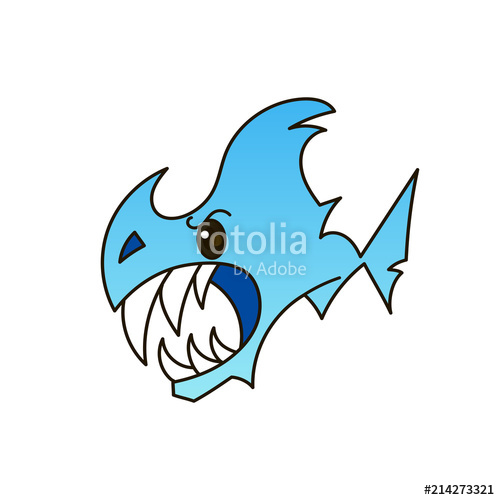 500x500 Shark Open Mouth Vector Illustration Stock Image And Royalty