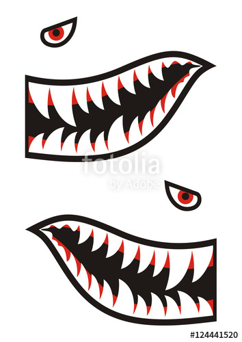 354x500 Shark Teeth Decals Stock Image And Royalty Free Vector
