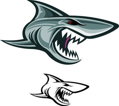 411x368 Shark Free Vector Download