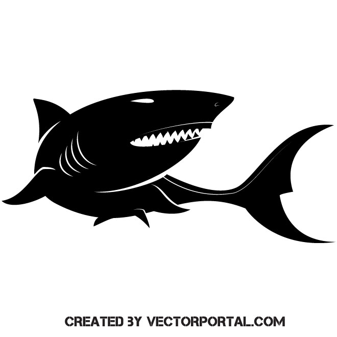 660x660 Shark Silhouette Vector Art