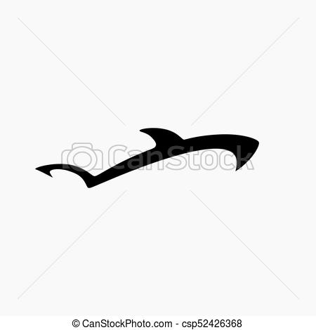 450x470 Vector Shark Silhouette Logo