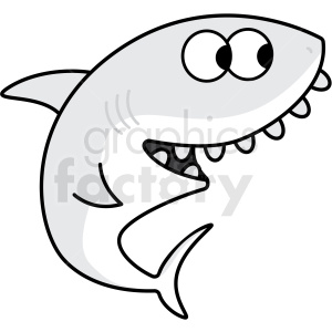 300x300 Silly Cartoon Shark Vector Clipart Royalty Free Gif, Png