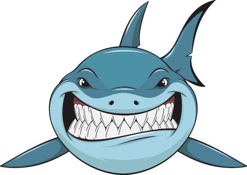 500x354 Download Cartoon Funny Shark Vector Material Format