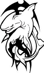 Shark Vector Clipart Vinyl Cutter Slgn Design Artwork 152x250 Shark Vector Clipart Vinyl Cutter Slgn Design Artwork