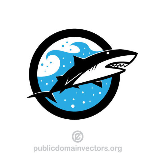 Shark Vector Clip Art Image 500x500 Shark Vector Clip Art Image