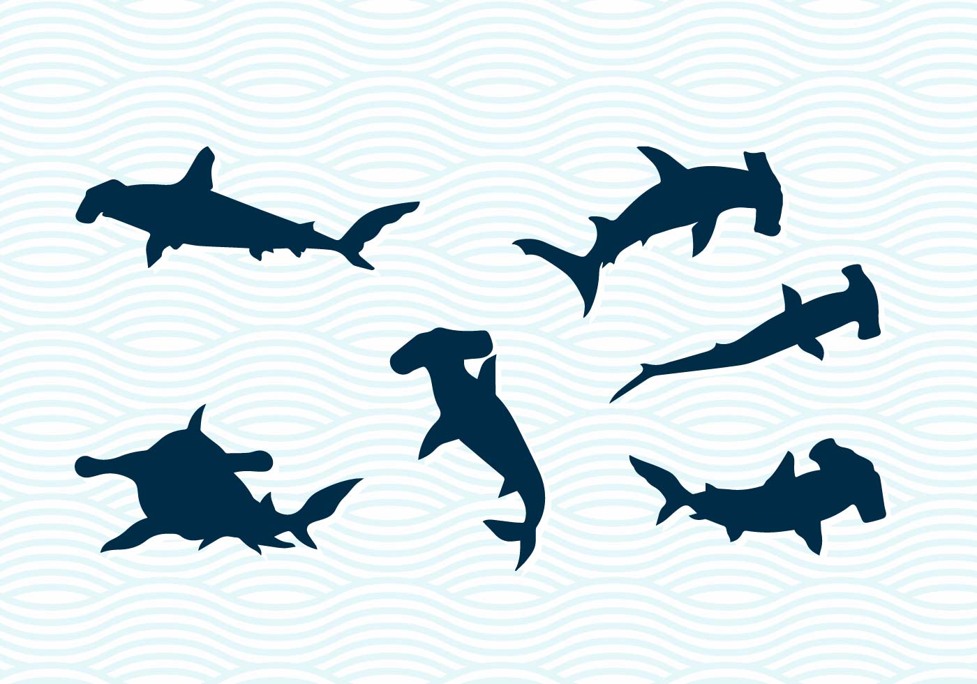 Hammerhead Shark Free Vector Art 1400x980 Hammerhead Shark Free Vector Art