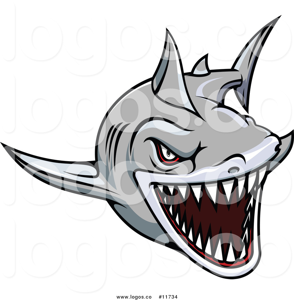 Royalty Free Vector Of A Vicious Swimming Shark Logo 1024x1044 Royalty Free Vector Of A Vicious Swimming Shark Logo