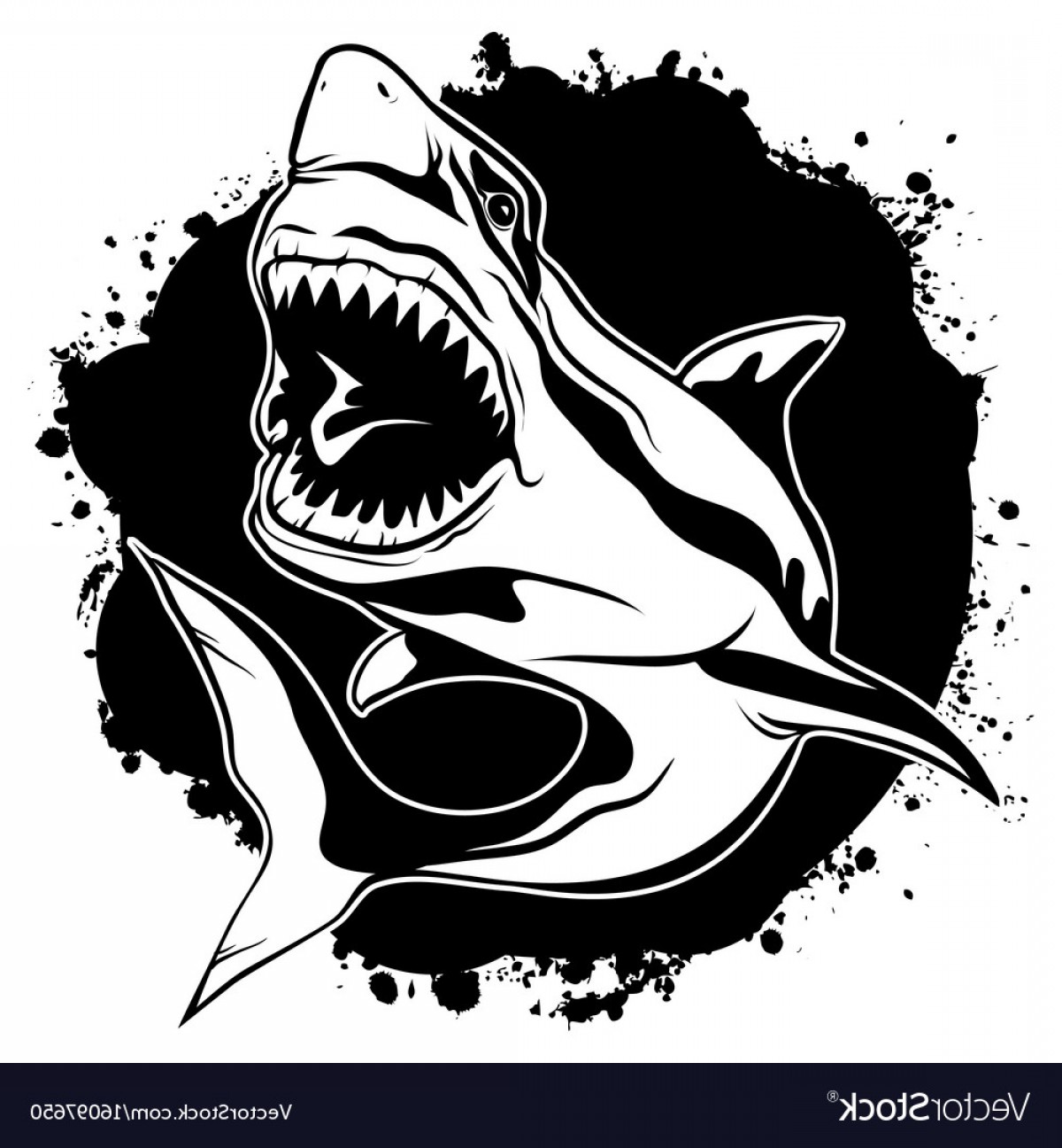 Bull Shark Jaws Vector Art Catchsplace 1200x1296 Bull Shark Jaws Vector Art Catchsplace
