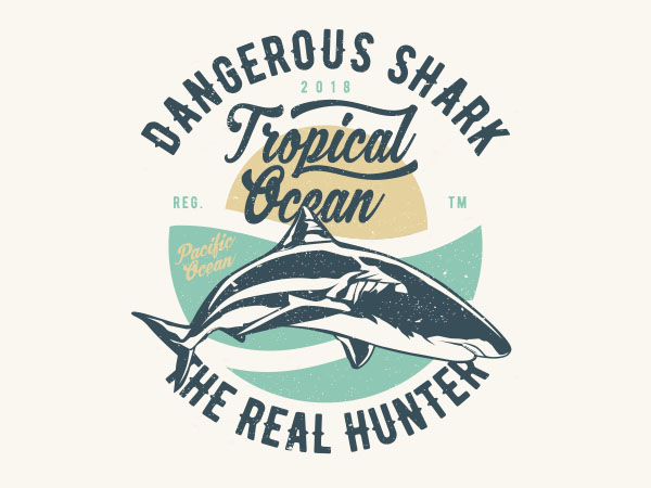 Dangerous Shark Vector T Shirt Design 600x450 Dangerous Shark Vector T Shirt Design