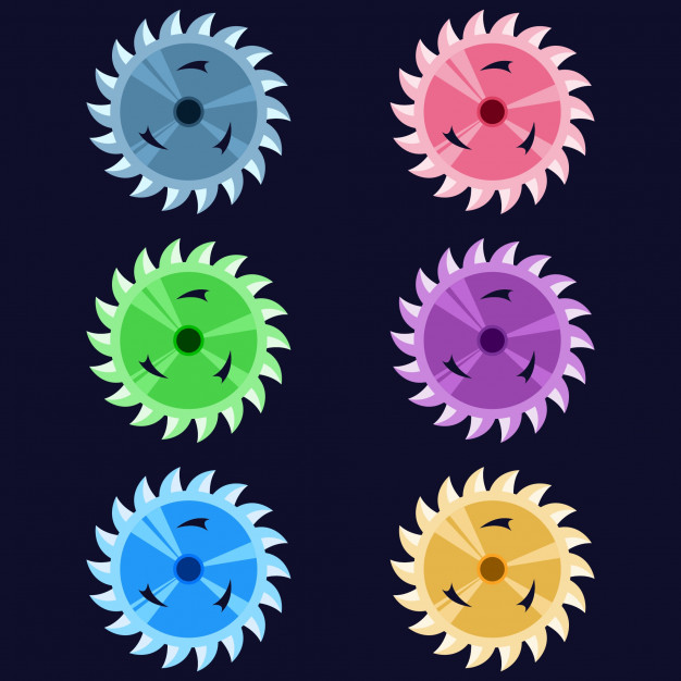 626x626 Colorful Saw Blade With Many Sharp Teeth Icons Obstacle Game Asset