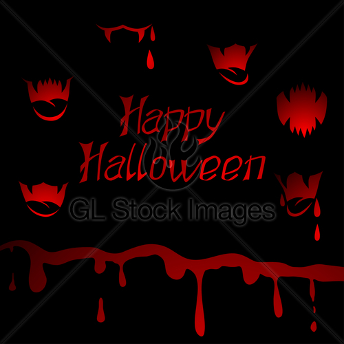 Halloween Vector Background With Sharp Teeth And Blood Gl Stock 500x500 Halloween Vector Background With Sharp Teeth And Blood Gl Stock