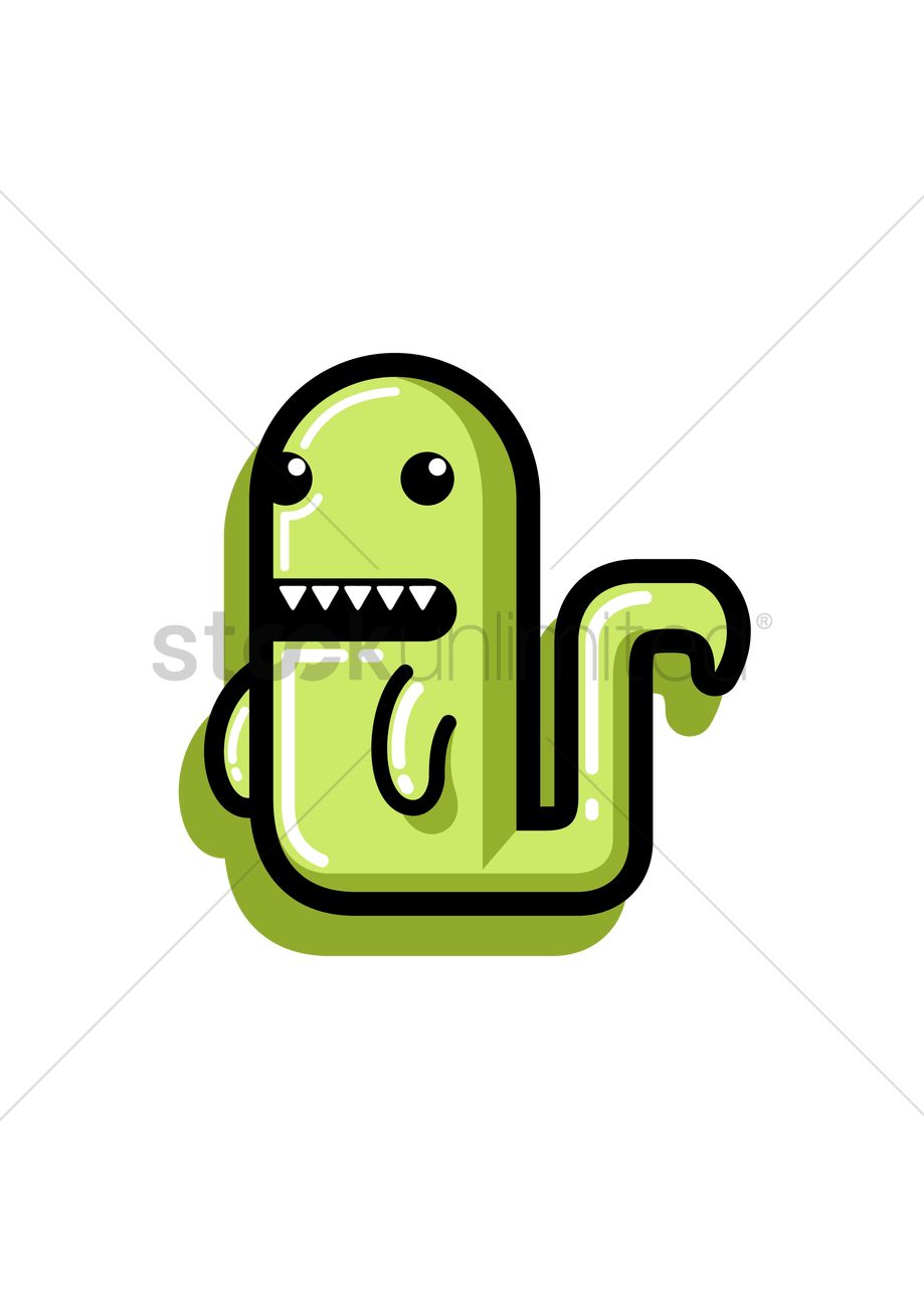 Sharp Teeth Monster Vector Image 919x1300 Sharp Teeth Monster Vector Image