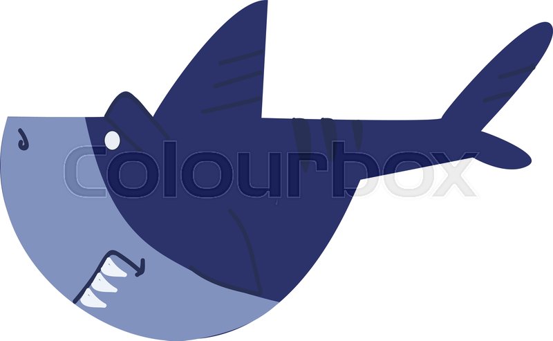 A Blue Shark With Its Sharp Teeth Stock Vector Colourbox 800x493 A Blue Shark With Its Sharp Teeth Stock Vector Colourbox