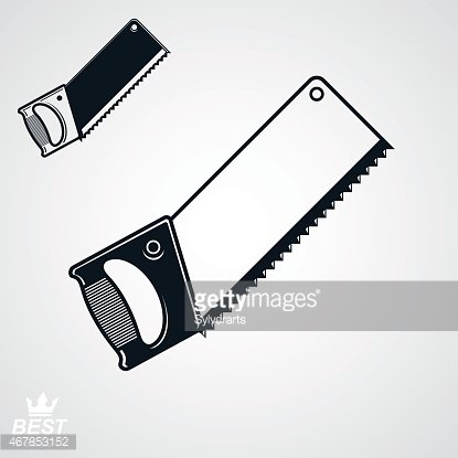 Stylized Metal Saw With Sharp Teeth, Clear Vector Premium 415x415 Stylized Metal Saw With Sharp Teeth, Clear Vector Premium