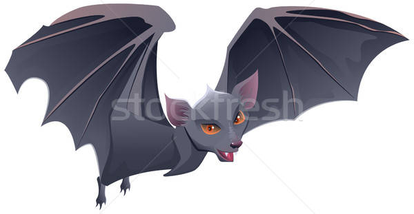 Bat With Red Eyes And Sharp Teeth Vector Illustration Alexey 600x311 Bat With Red Eyes And Sharp Teeth Vector Illustration Alexey