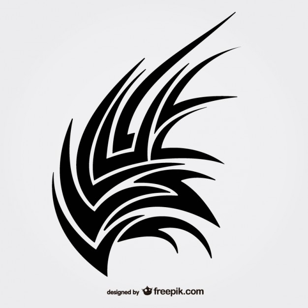 626x626 Sharp Tribal Editable Tattoo Vector Free Download