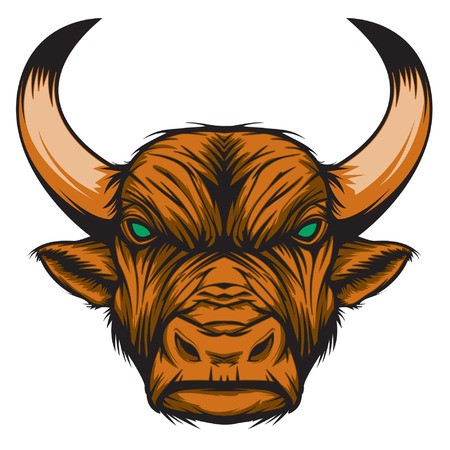 450x450 Bull Representing Taurus Zodiac Sign Or Just A Sharp Vector