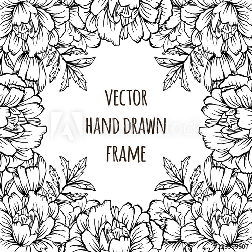 500x500 Ornate Floral Flyer With Flowers Doodle Sharpie Background