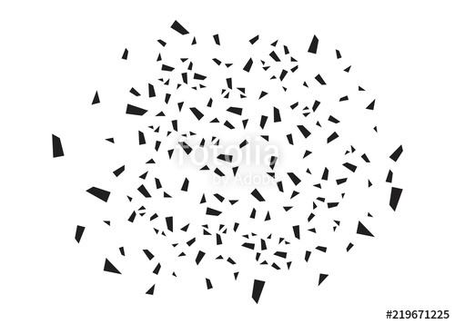 500x357 Vector Glass Explosion Isolated Shatter Glass Particle Stock