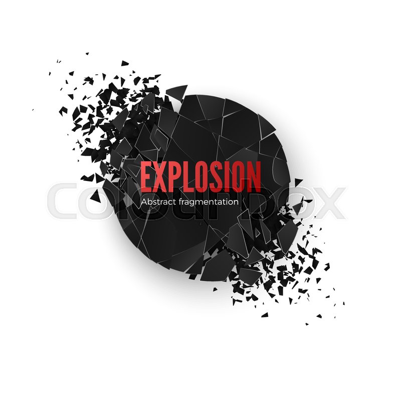 800x800 Banner Explosion Simulation Explode Stock Vector Colourbox