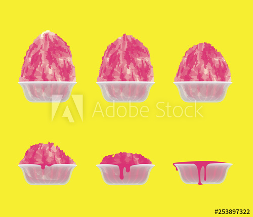 500x429 Shaved Ice Melting Animation Motion Sequence Vector