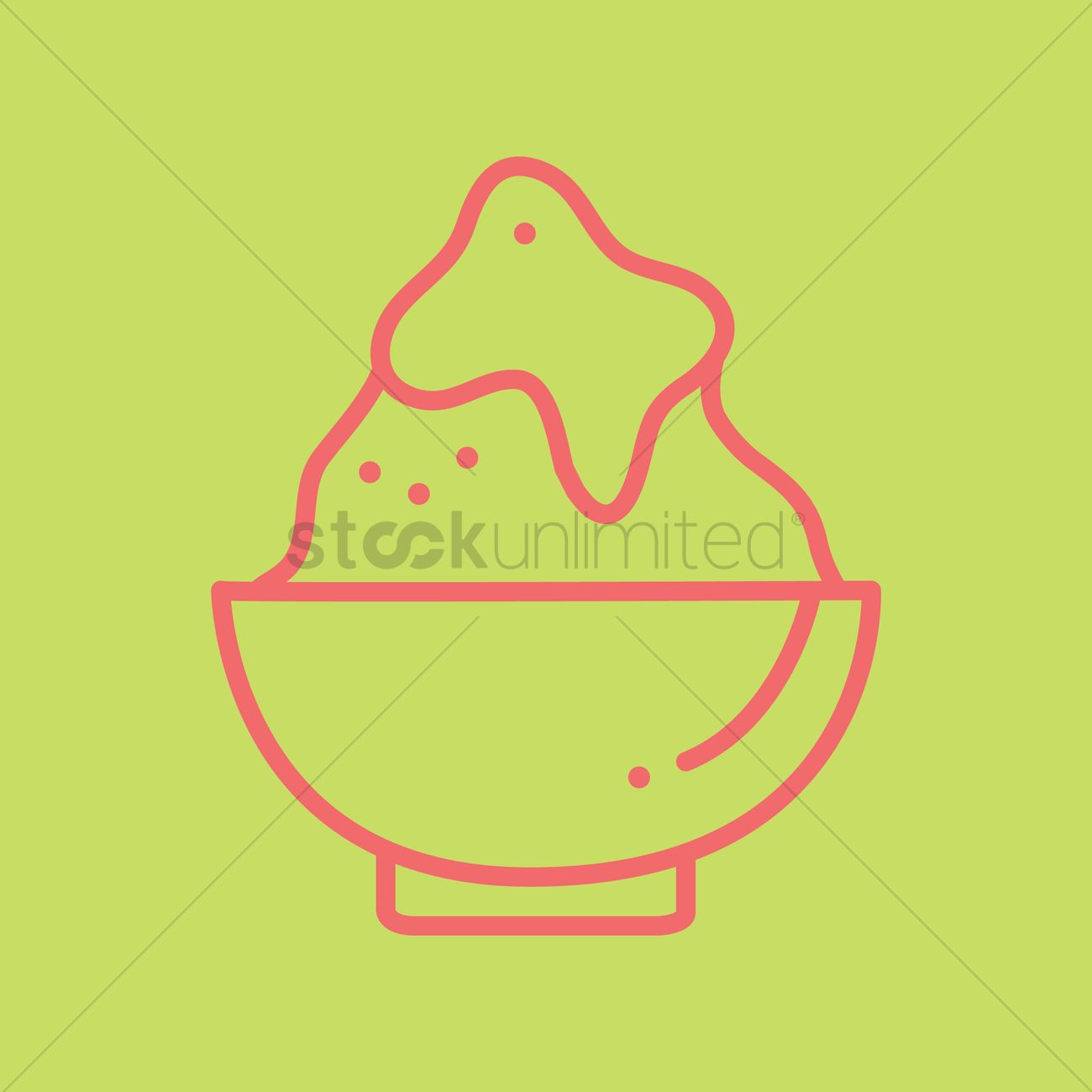 1300x1300 Shaved Ice Dessert Vector Image