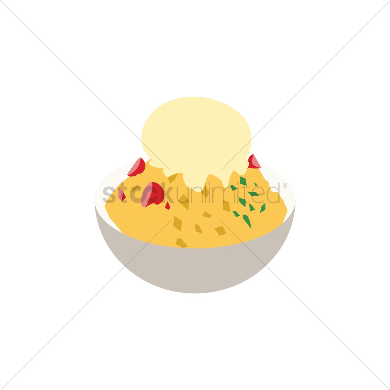 1300x1300 Taiwanese Shaved Ice Vector Image