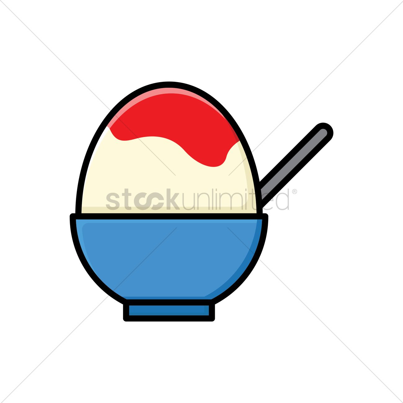 1300x1300 Kakigori Japanese Shaved Ice Vector Image