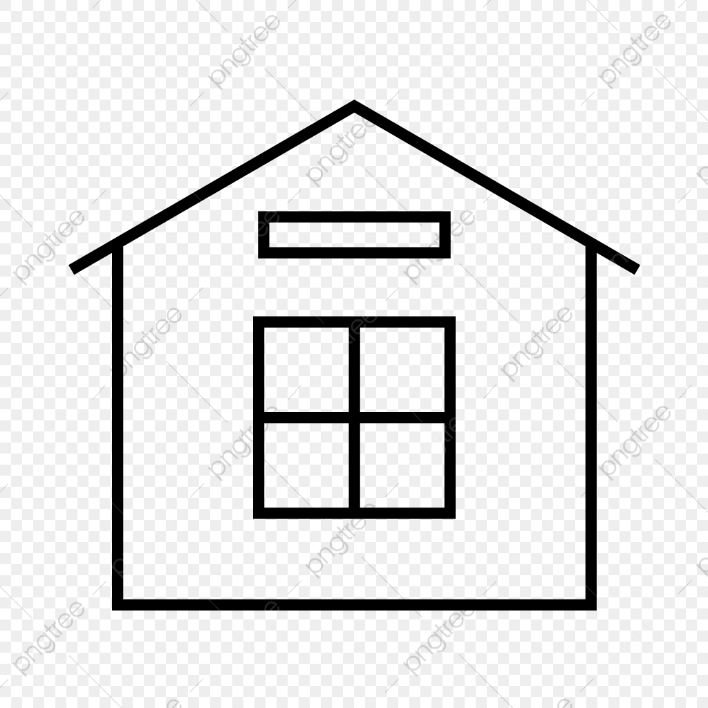 1024x1024 House Line Black Icon, House, Home, Shed Png And Vector