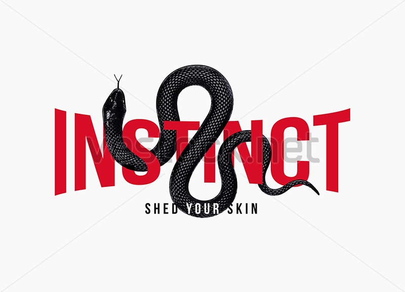 800x577 Instinct Shed Your Skin, Black Snake, Slogan T Shirt Vector Design
