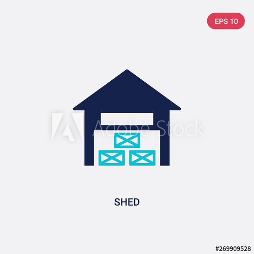 500x500 Two Color Shed Vector Icon From Agriculture Farming Concept