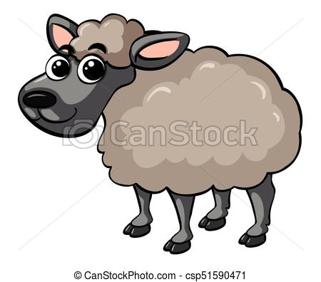450x396 Sheep With Happy Face Illustration Vectors Illustration