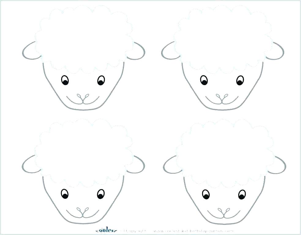 983x767 Sheep Face Drawing