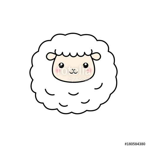 500x500 Cute Sheep Face Vector Icon Stock Image And Royalty Free Vector