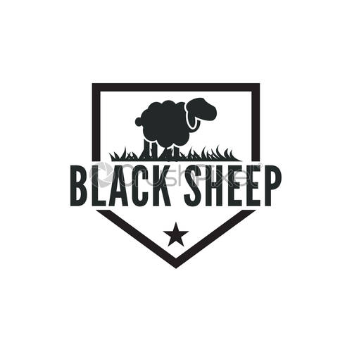 500x500 Vintage Black Sheep Logo Design Inspiration, Stock Vector Crushpixel