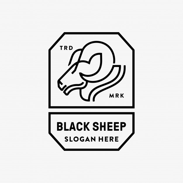 626x626 Monoline Sheep Logo Vector Premium Download