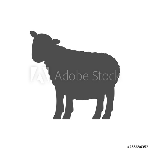 500x500 Sheep Silhouette Vector