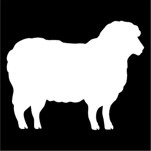 500x499 Collection Of 'sheep Silhouette Images' Download More Than