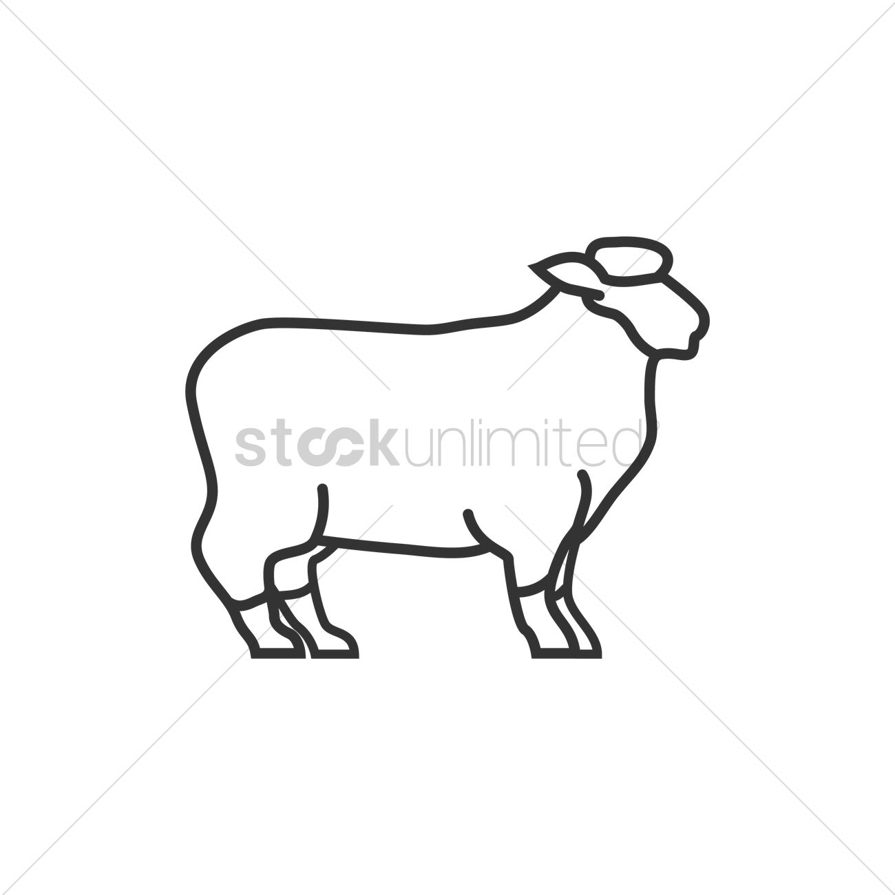 1300x1300 Sheep Vector Image