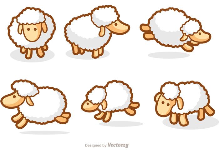 700x490 Cute Sheep Vectors