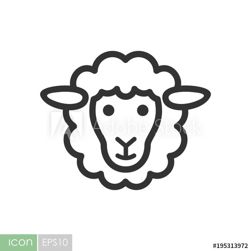 Sheep Vector Icon Animal Head 500x500 Sheep Vector Icon Animal Head