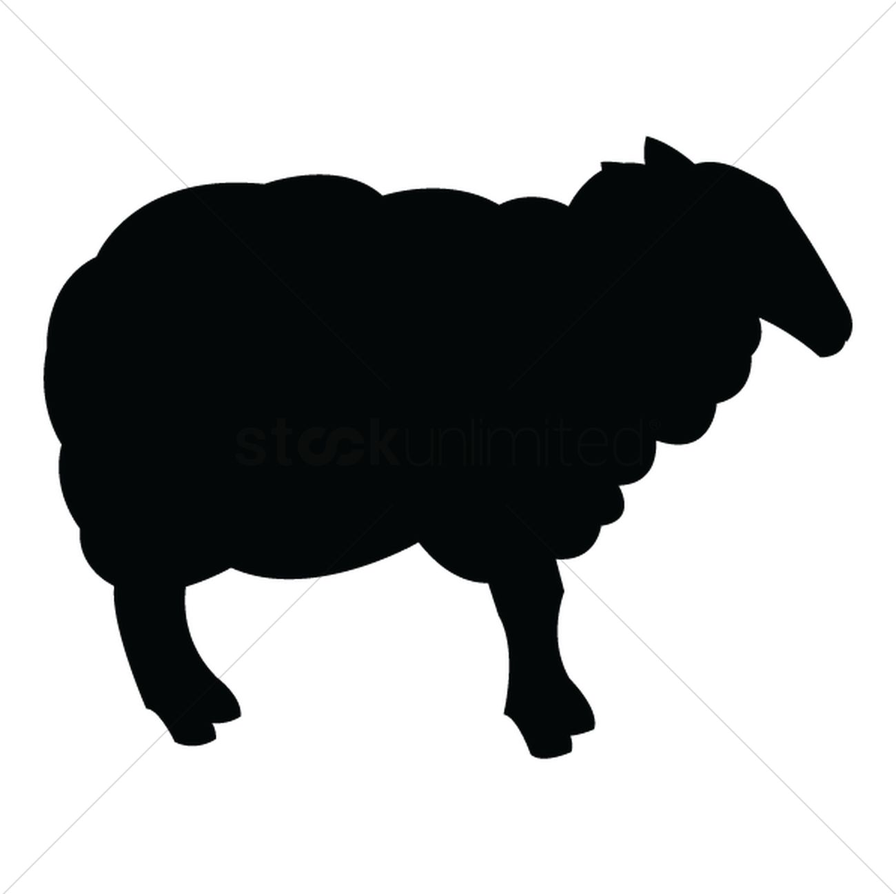 Silhouette Of Sheep Vector Image 1300x1298 Silhouette Of Sheep Vector Image